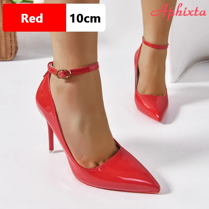 Pointed Toe Patent Stiletto Pumps