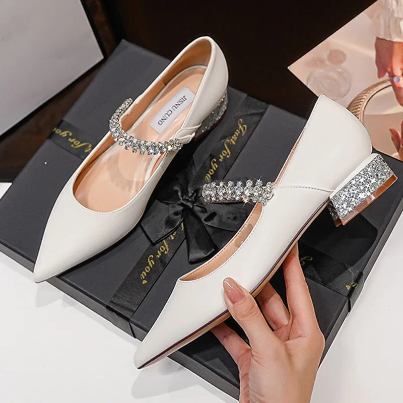 Rhinestone Strap Mary Jane Pumps