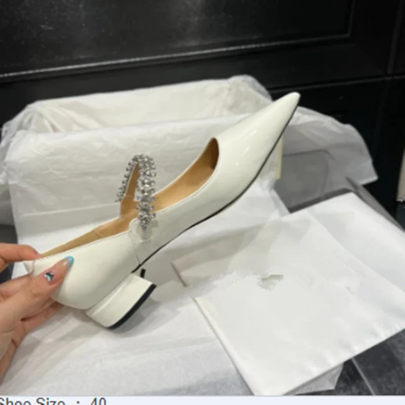 Rhinestone Strap Mary Jane Pumps
