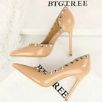 Rivet Trim Stiletto Pumps