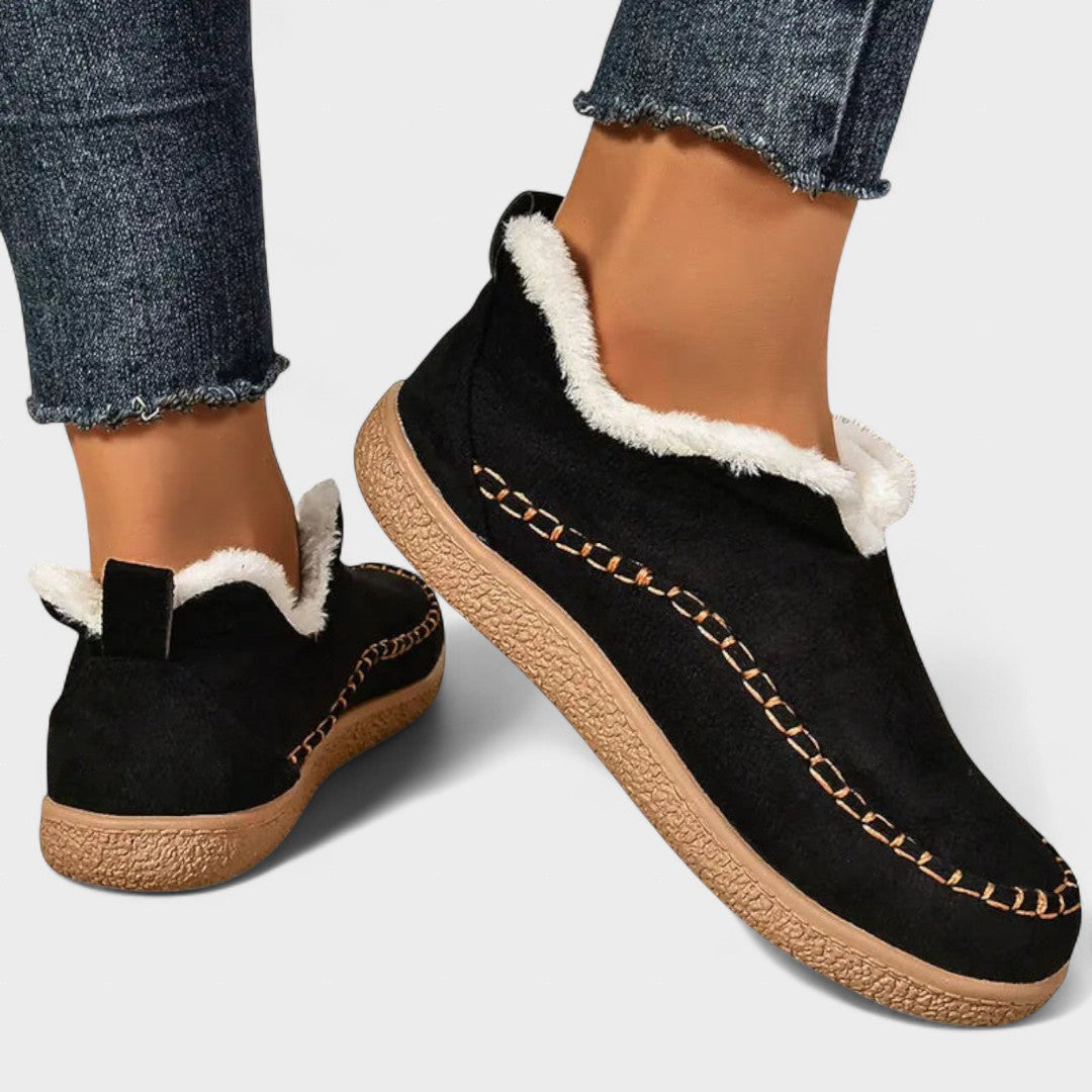 Shearling Lined Moccasin Shoes product view 5 - Delvore