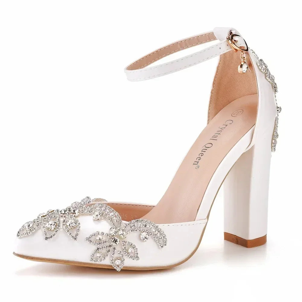 Rhinestone Pointed-Toe Wedding Sandals