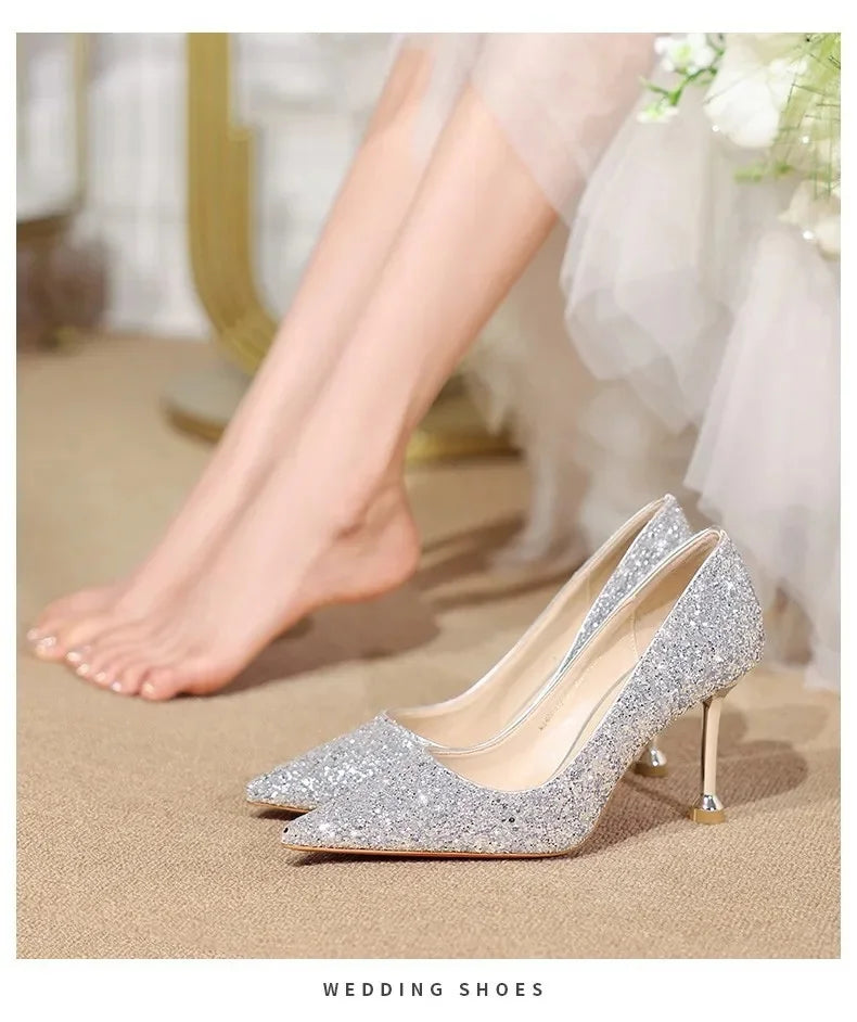 Crystal D'Orsay Wedding Heels