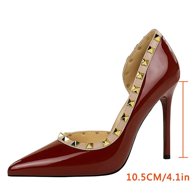 Rivet Trim Stiletto Pumps