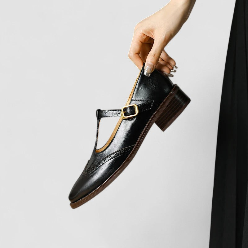 Mary Jane Buckle Strap Flat Shoes product view 8 - Delvore