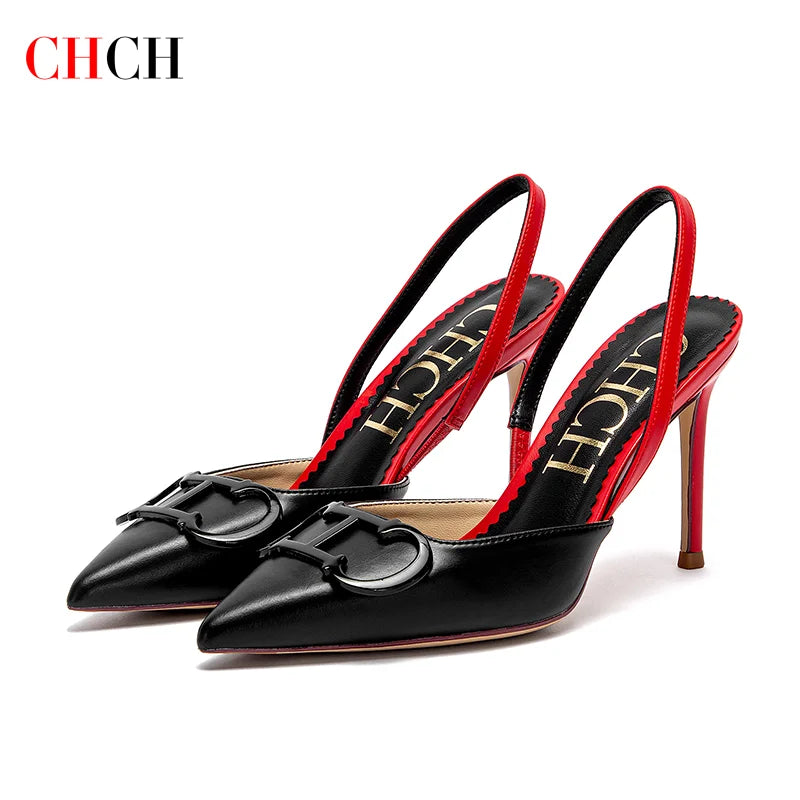 Pointed Toe Slingback Stiletto Pumps