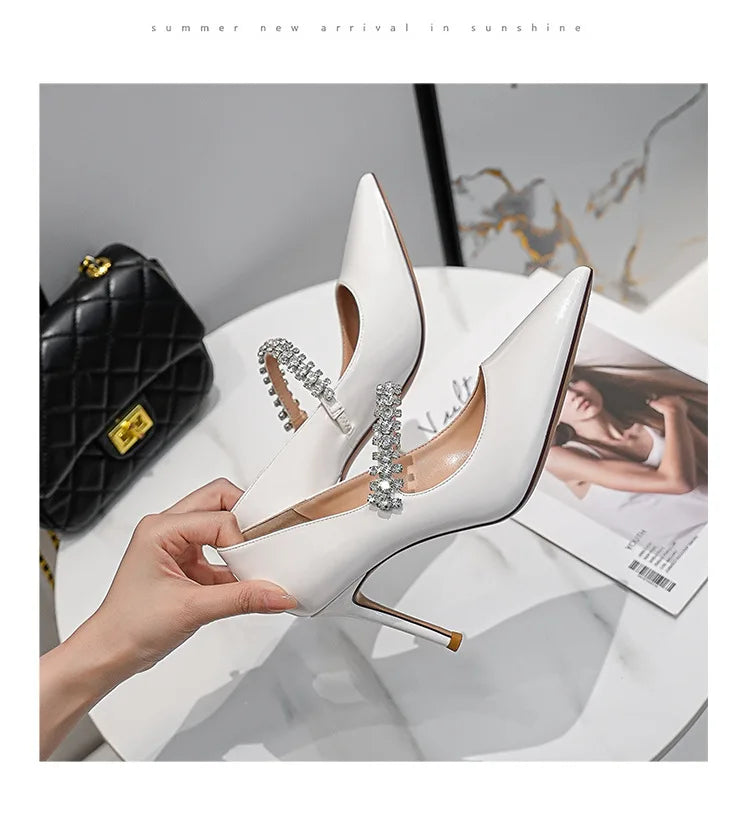 Rhinestone Chain Mary Jane Pumps