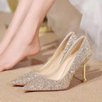 Crystal D'Orsay Wedding Heels