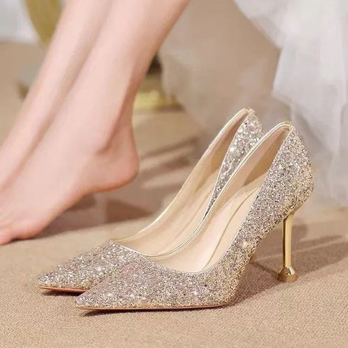 Crystal D'Orsay Wedding Heels