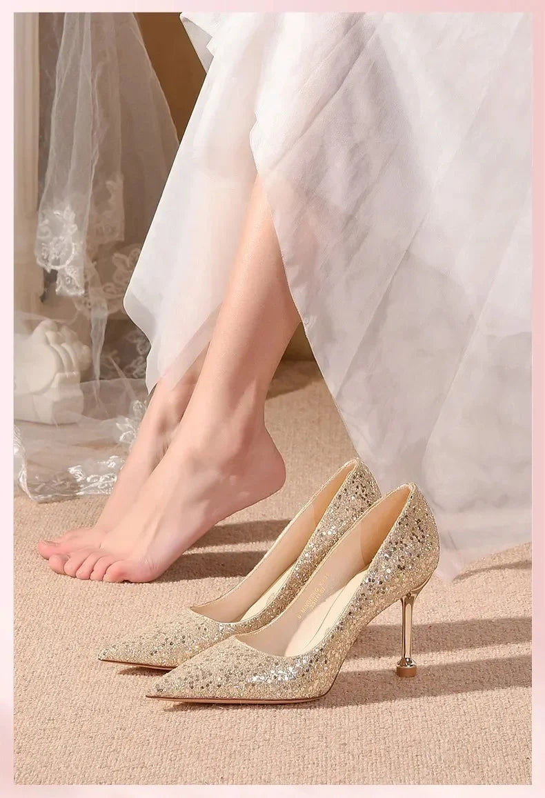 Crystal D'Orsay Wedding Heels