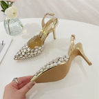 Rhinestone Slingback Stiletto Sandals