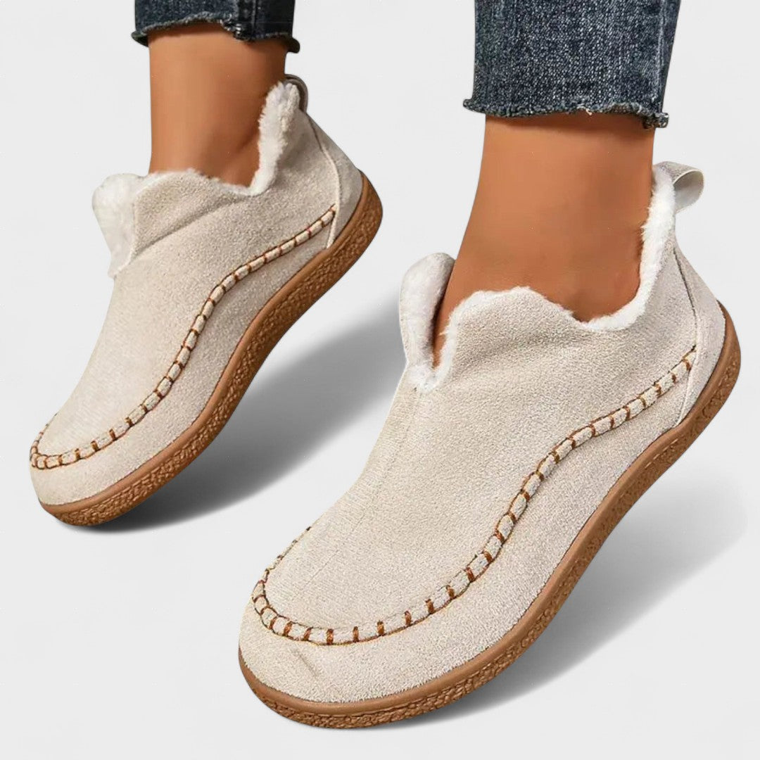 Shearling Lined Moccasin Shoes product view 2 - Delvore