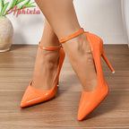 Pointed Toe Patent Stiletto Pumps