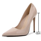 Glossy Pointed Toe Stiletto Pumps