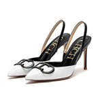 Pointed Toe Slingback Stiletto Pumps