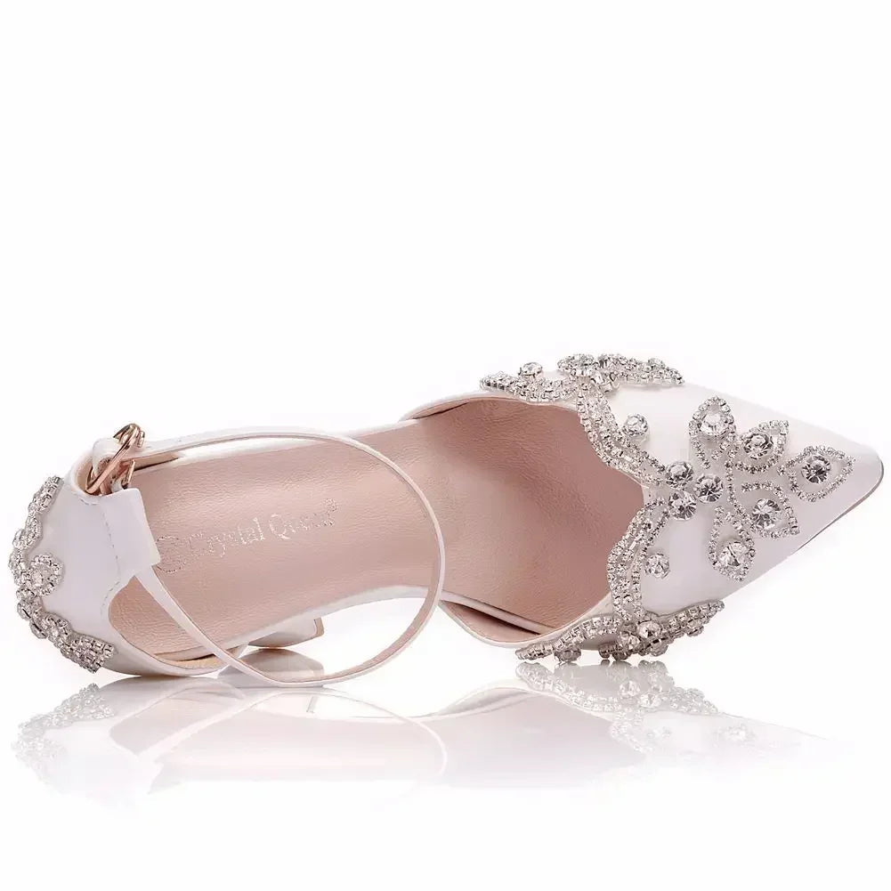 Rhinestone Pointed-Toe Wedding Sandals