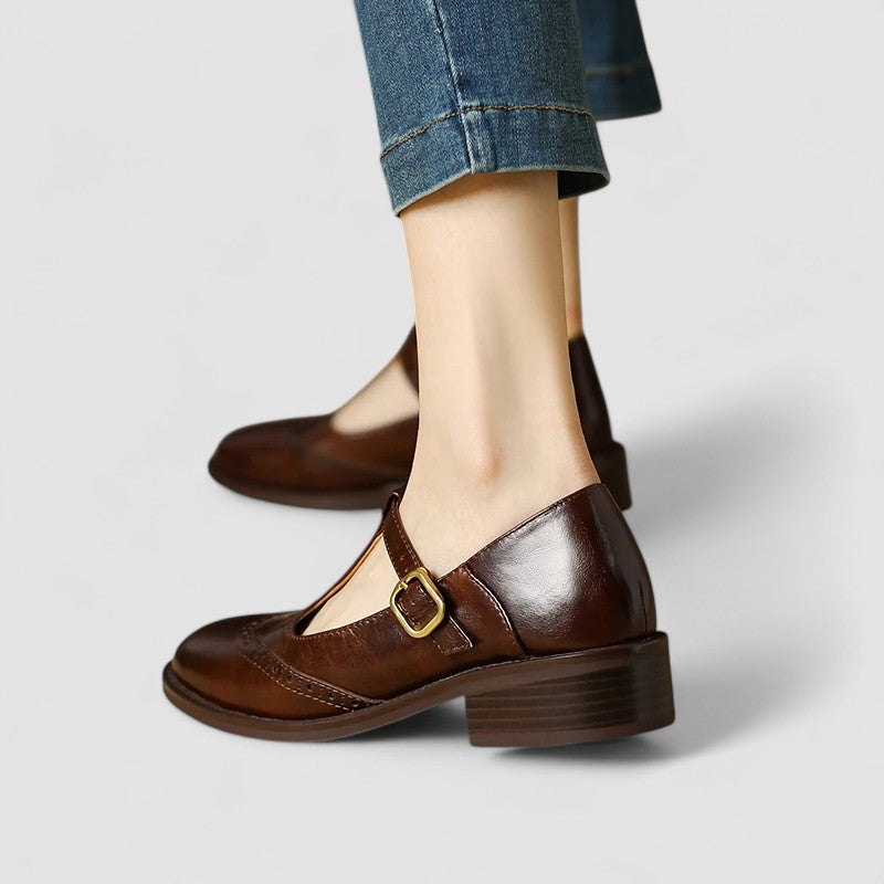 Mary Jane Buckle Strap Flat Shoes product view 9 - Delvore