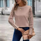 Floral Sleeve Waffle Top