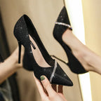 Sparkle Trim Pointed Stiletto Pumps
