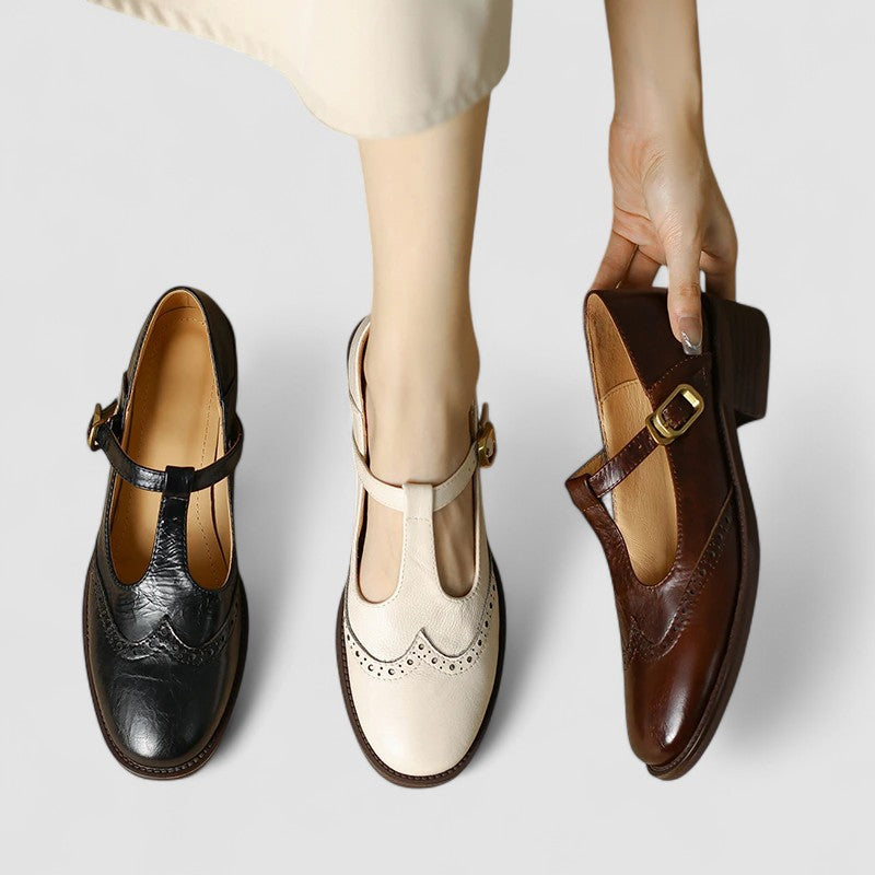 Mary Jane Buckle Strap Flat Shoes product view 2 - Delvore