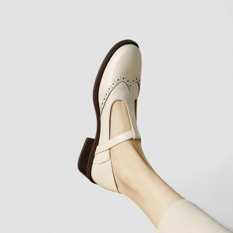 Mary Jane Buckle Strap Flat Shoes product view 3 - Delvore