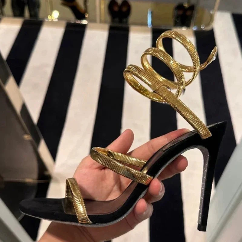 Strappy Stiletto Heel Sandals