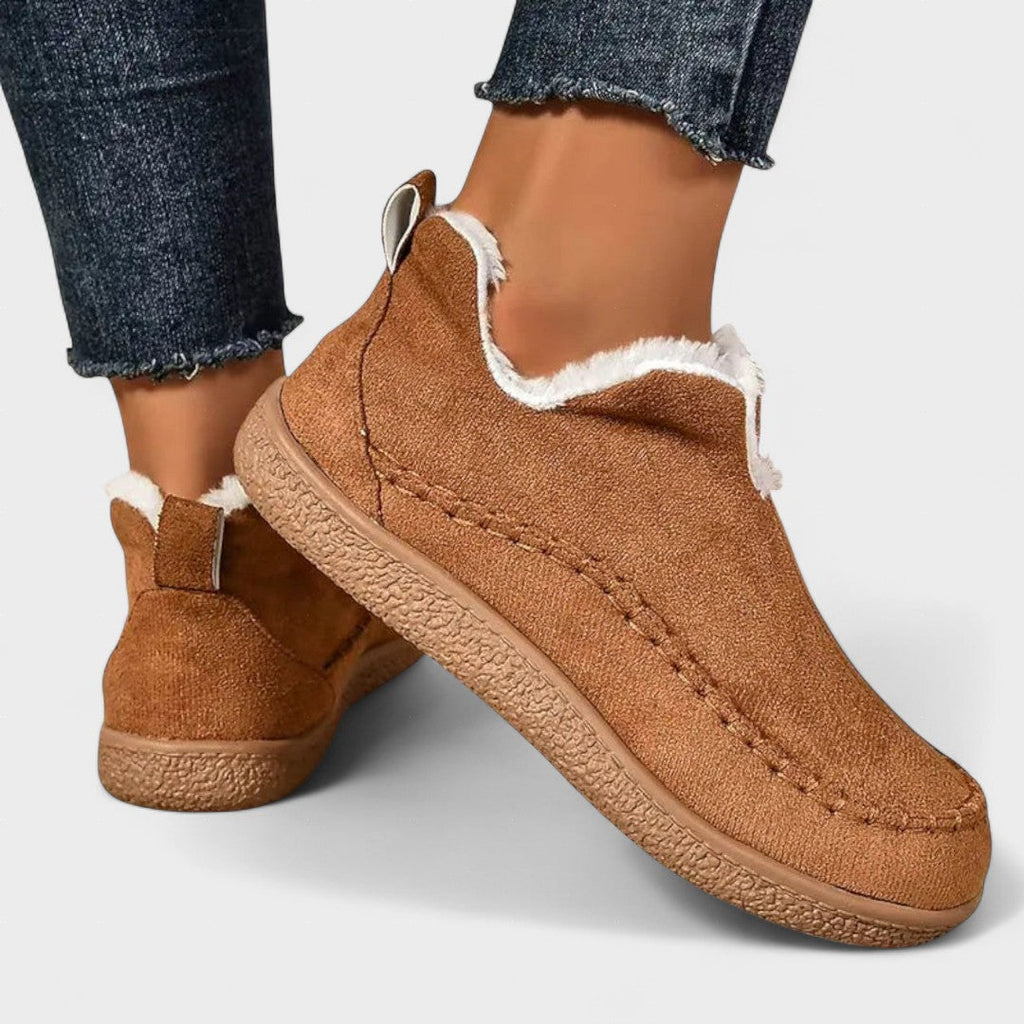 Shearling Lined Moccasin Shoes product view 3 - Delvore