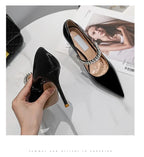 Rhinestone Chain Mary Jane Pumps