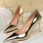 Patent Pointed Toe Stiletto Pumps