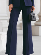 Women's Tailored Blazer & Wide Leg Pants Suit product view 7 - Delvore