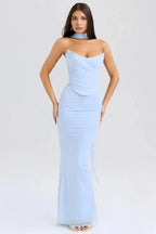 Ruched Mesh Mermaid Maxi Dress product view 7 - Delvore
