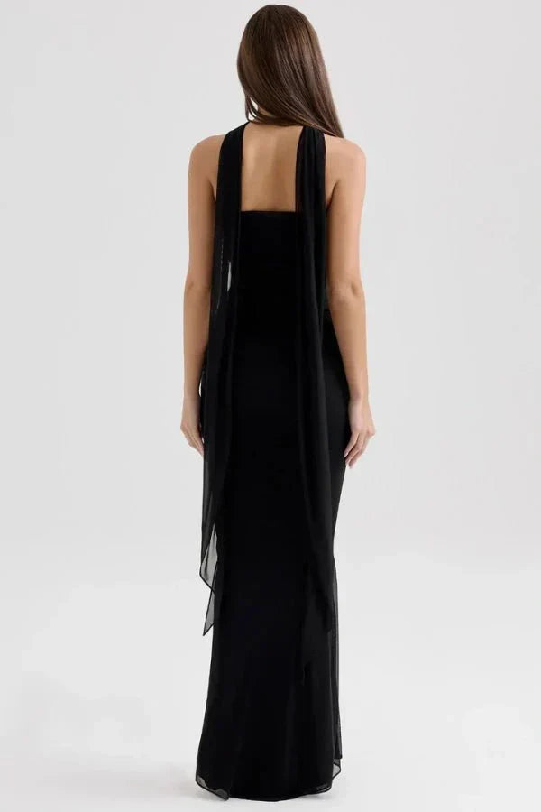 Ruched Mesh Mermaid Maxi Dress product view 2 - Delvore