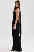 Ruched Mesh Mermaid Maxi Dress product view 3 - Delvore