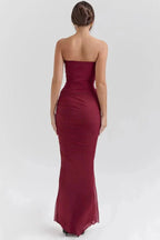 Ruched Mesh Mermaid Maxi Dress product view 14 - Delvore