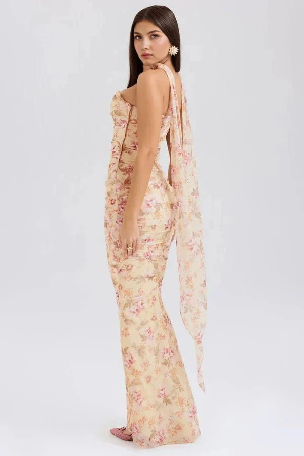 Ruched Mesh Mermaid Maxi Dress product view 17 - Delvore