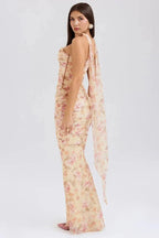 Ruched Mesh Mermaid Maxi Dress product view 17 - Delvore