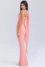 Ruched Mesh Mermaid Maxi Dress product view 20 - Delvore