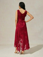Women's Floral Burnout Chiffon Midi Dress product view 18 - Delvore